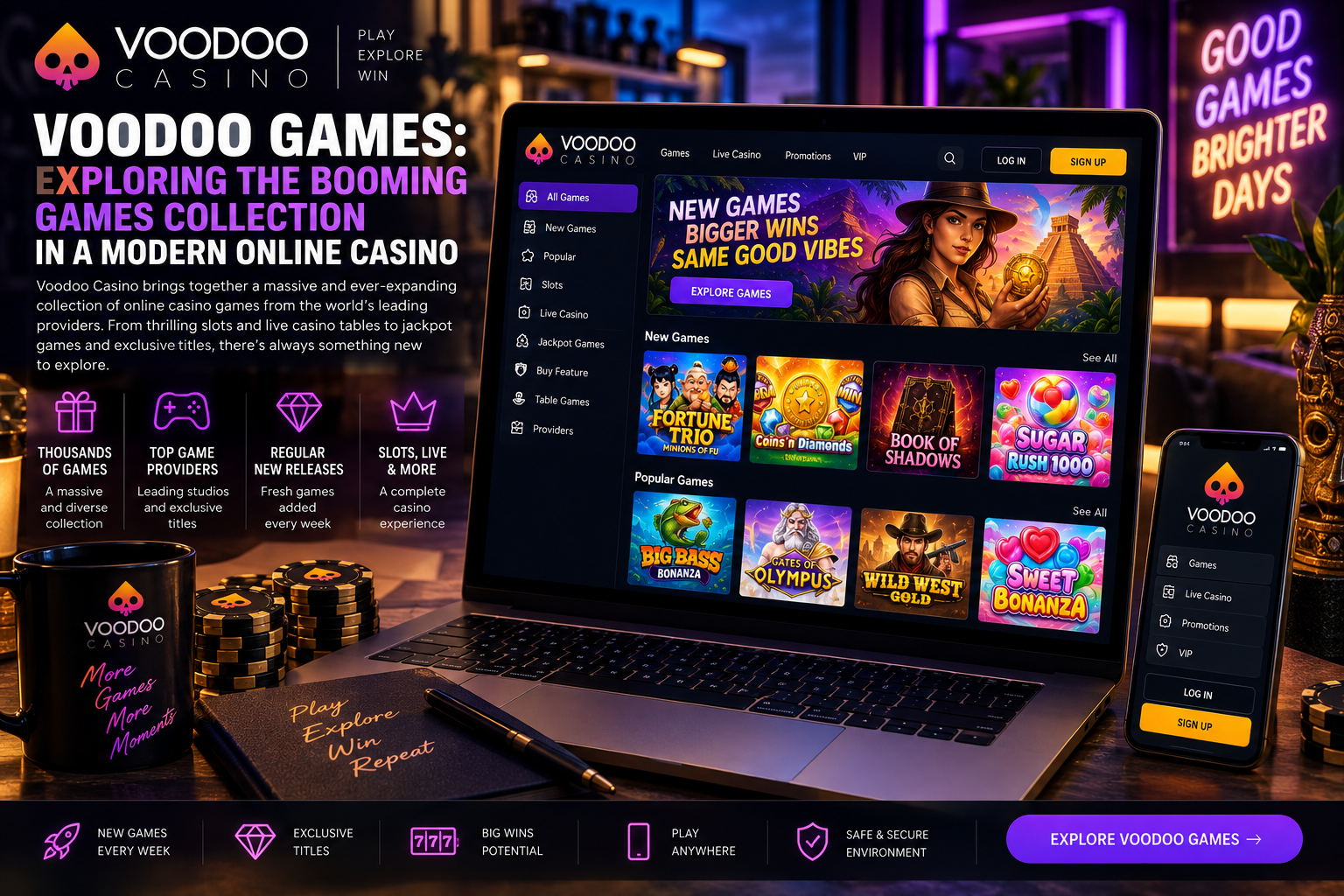 Voodoo Games: Exploring the Booming Games Collection in a Modern Online Casino
